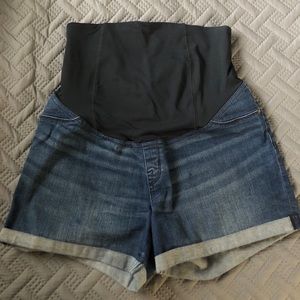 Maternity jean shorts